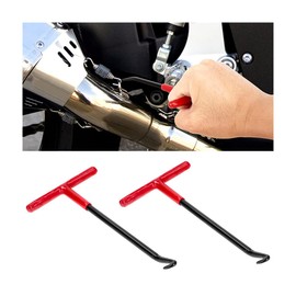 JNNJ Pack of 2 Brake Spring Hooks Exhaust, Exhaust Spring Hook Puller Tool, Motorcycle Spring Puller Brake Spring Hook Metal Spring Pull Hook T for Motorcycle Bicycles