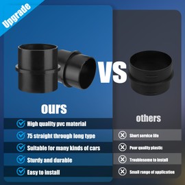 75mm Ducting Joiner Connector Pipe, 2PCS Round Duct Pipe Connector, Plastic Connector Ventilation Pipe for Eber-spacher We-bas-to Heater