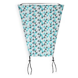 OLOBABY Sun Shade with UV Protection Universal Baby Sun Sail for Pram, Pushchair, Buggy Stroller (Green & Grey Triangles)