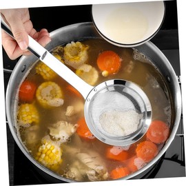 SHOWERORO 3pcs Stainless Steel Skimmer Filters Multi-Functional Juice Strainer for Kitchen Cooking for Straining Soups Oils and More Ergonomic Design Fine Mesh