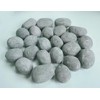 Grey Gas Logs Ceramic Pebbles,24PCS Gas Fireplace Logs,Inside Fireplace Accessories,Ceramic