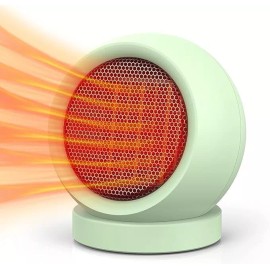 Coolfor Desk Heater,600W Energy Efficient Space Heater for Indoor Use,PTC Ceramic GREEN