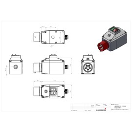 ISKRA MS25 Motor Protection Switch 4-6.3 A in Housing with CEE Collar Plug 16 A