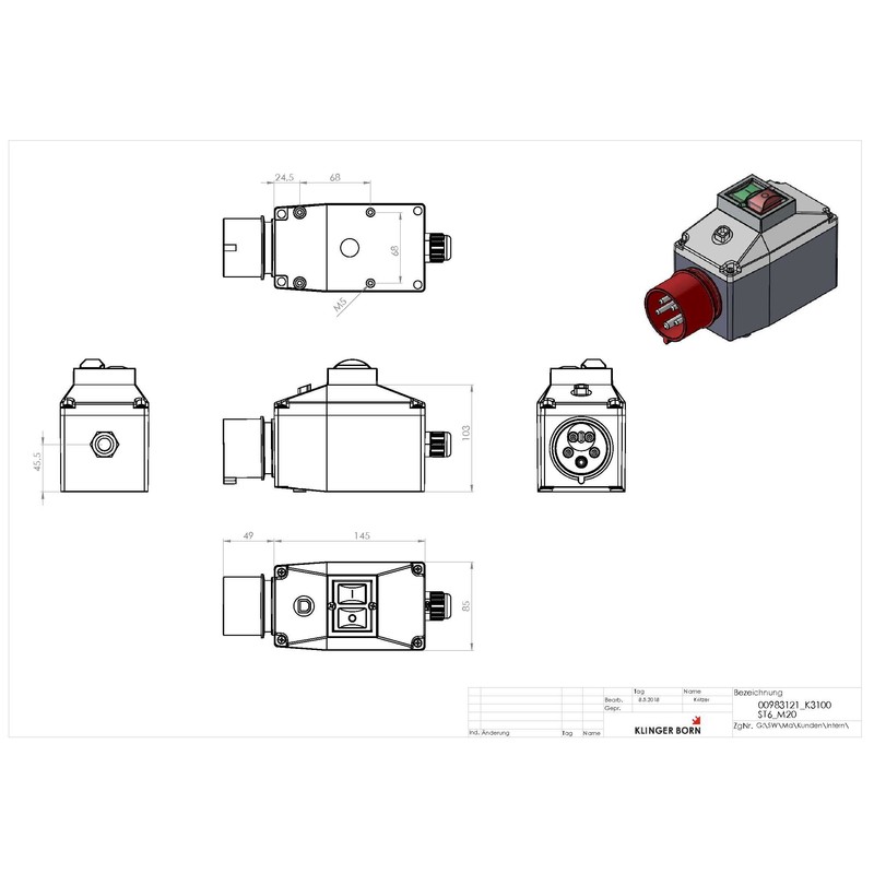ISKRA MS25 Motor Protection Switch 4-6.3 A in Housing with