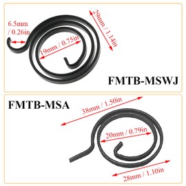 Set of 6 Door Handle Spring, Dia 20mm Door Handle Spring Replacement Set 2-Turn Coil Door Handle Internal Spring Flat Head Design