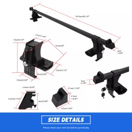 KEEPDSGN For Kia Forte 2010-2023 54" Roof Rack Cross Bar Luggage Kayak Cargo Carrier Lock