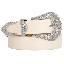 XZQTIVE Women Western Belt For Cowgirl Cowboy Pants Jeans With West Carved Floral Design