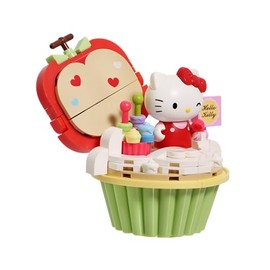 Ruz - Set de Contrucción Playset Kitty Apple Cupcake Med Multicolor 18Cm, Keepley Sanrio, PRETEND_PLAY_TOY, Plástico, 1 Unidades, Ruz