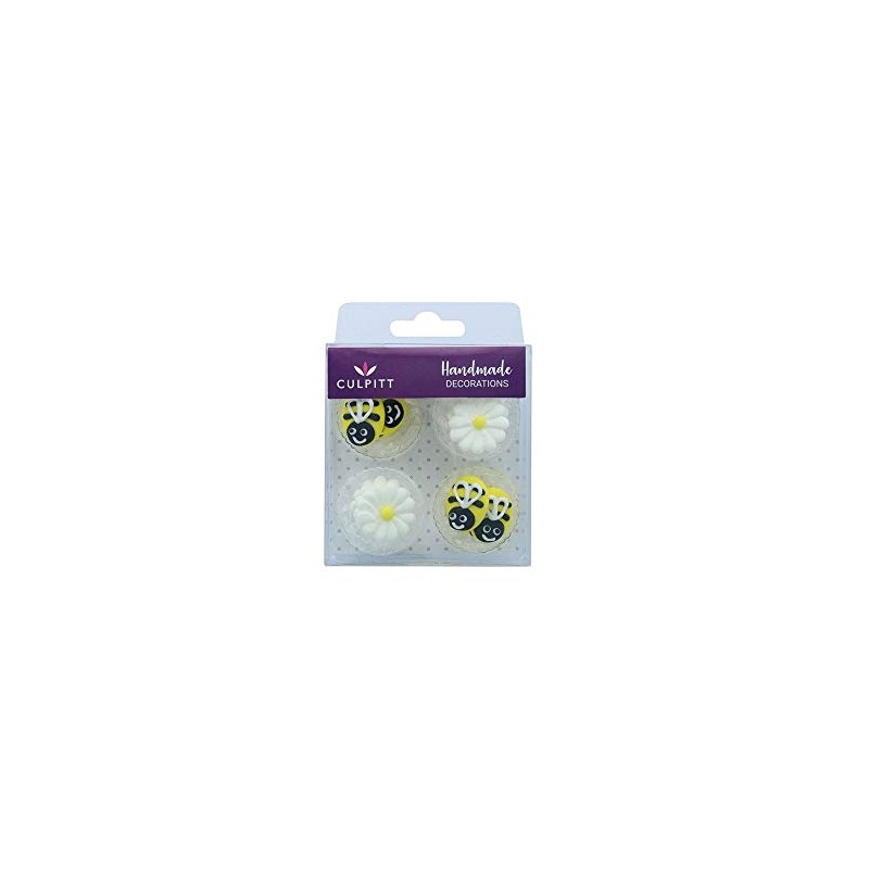 Culpitt Bee & Daisy Sugar Piping's, Hand Made Royal Icing