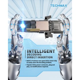 TECHMAX H13/9008 Bulbs, 800% Brightness 6500K Xenon White, H13 Fog Light Bulbs with 16000PRM Cooling Fan, Pack of 2