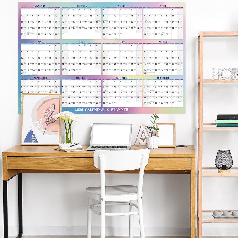 2026 Wall Calendar Dry Erase - 32" x 48" Large