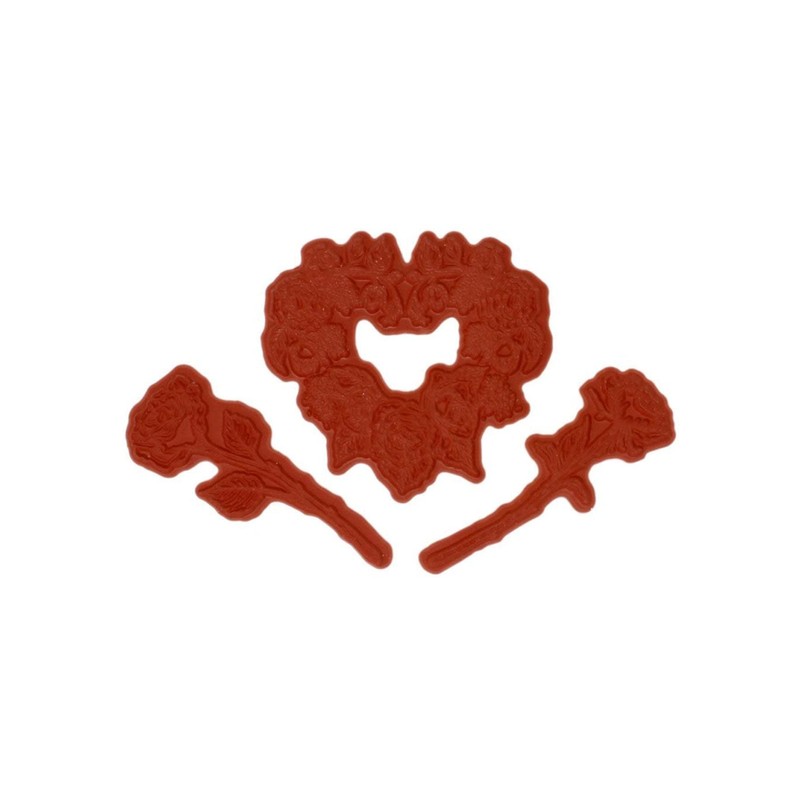 Friendship Rose Heart Cling Stamp Set