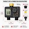 GIEX Rechargeable Sprinkler Timer 2 Zone, Programmable Water Hose Timer