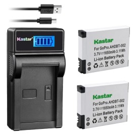 For GoPro LCD3 Charger & 2 battery for GoPro HERO2 GoPro Original HD HERO (2010 model)