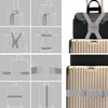 ZINZ Pack of 2 Elastic Luggage Straps and Suitcase Bungee,