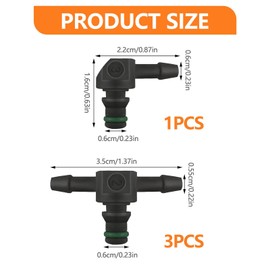 Pack of 4 return nipples for common rail injectors, return nipples, diesel return nipple, injector, return connection with sealing ring, 2/3 ways