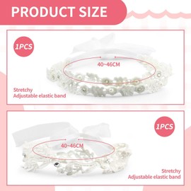 2Pcs Baby Headbands, Lace Headbands, Flower Girl Headbands, Girl Headband Hair Accessories, Elastic Headbands
