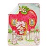 Strawberry Shortcake Berry Playhouse Plush Travel Throw Blanket - Measures