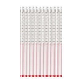 Deschem 30Pcs Glass Celsius Thermometer 0-200℃ Length 300mm 12 Inch Laboratory Red Liquid Temprature Meter