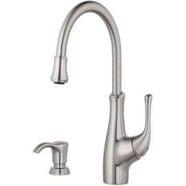 Pfister F-072-VVSS Vosa Single Handle Kitchen Faucet with Soap Dispenser