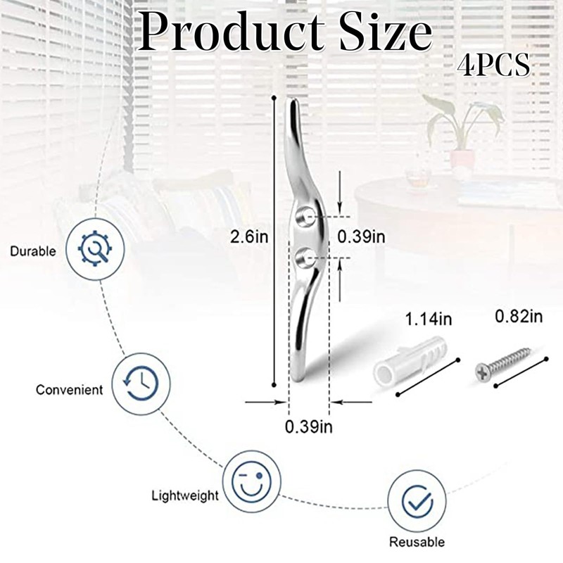 RLMVGBX 4pcs Metal Blind Cord Cleats for Vertical Roller Blinds