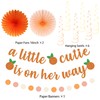 Holkcog Orange Orange babyshower Paper Fan Decorative Set
