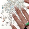 500Pcs Silver Nail Charms for Nails Art Kit Alloy Star