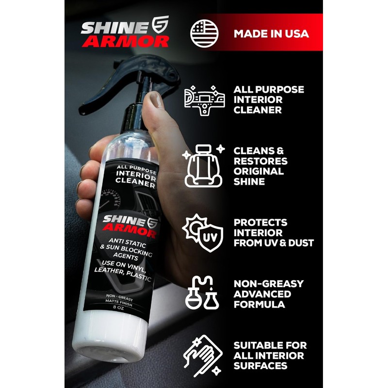 SHINE ARMOR Car Care Bundle, Ceramic Coating and Interior Cleaner
