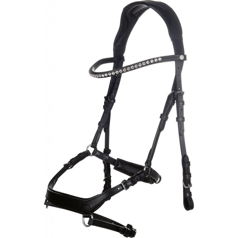 HKM Pro Anatomic Bridle 9100 Black Pony