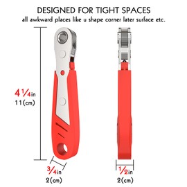 LUEXBOX Mini Ratchet Wrench Screwdriver Bit Set, 1/4 Ultra Low Profile Micro Socket Set with 90 Degree Mini Offset Reversible Drive Handle & Multi Hex Bits Set