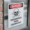 (2 Pack) Hazardous Pool Chemicals OSHA Danger Sign 5 Inch