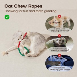 Speedy Panther Catnip Chew Rope Toys for Indoor Cats – 3Pcs Kicker Toys, Interactive Kitten Chew Toys for All Breeds, 70cm