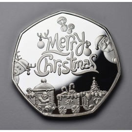 The Commemorative Coin Company MERRY CHRISTMAS .999 Silver Commemorative. Santa Claus Gift/Present/Stocking/Tree Xmas/Festive
