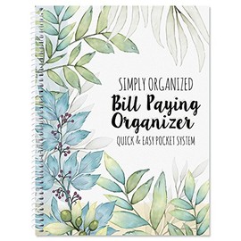 The Best Days Bill Paying Organizer Book- Softcover, Spiral Bound; Includes 14 Pocket Pages, 32 Label Stickers