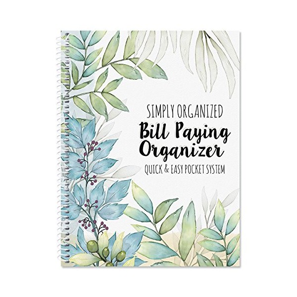 The Best Days Bill Paying Organizer Book- Softcover, Spiral Bound; Includes 14 Pocket Pages, 32 Label Stickers
