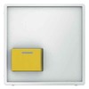 Hager q.1 Push-Button Cover Yellow Down Polar White