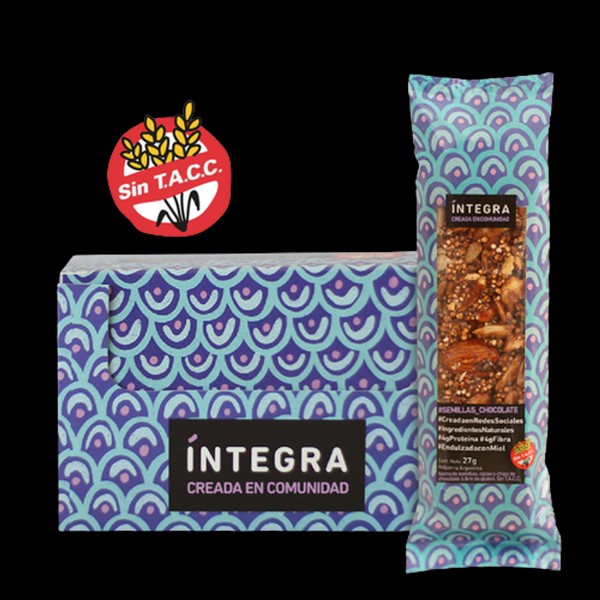 Íntegra Barritas sin TACC Nutritive Bars with Chocolate Seeds (box