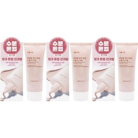 뽀얀쌀 식물나라 뽀얀쌀 생기 톤업 수분 선크림100ml x3개 피부톤보정 베이스 톤업선 Plant Kingdom Porous Rice Toning Up Moisturizing Sun Cream 100ml x 3 Skin Tone Correction Tone Up Base