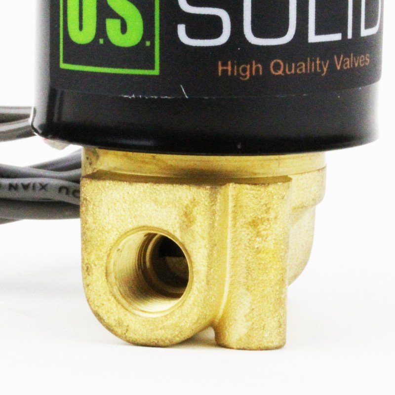 U.S. Solid 1/8" Brass Electric Solenoid Valve 24V DC Normally