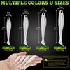 LUCKYFISHING Paddle Tail Swimbaits 16 PCS Fishing Lures Soft Plastic