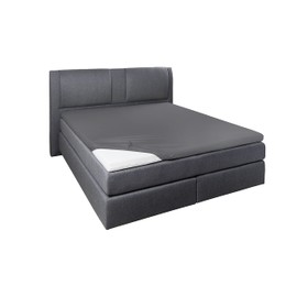 Beddress - Elastane Jersey Fitted Sheet for Box Spring Bed Topper Mattresses up to 10 cm, Anthracite, 90-120 x 200-220 cm, 95% Combed Cotton + 5% Elastane, OekoTex