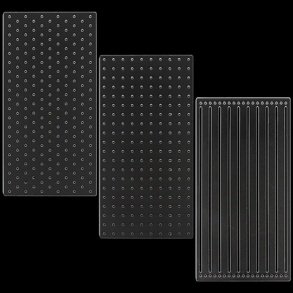 BENECREAT 3Pcs Acrylic Sashiko Stencil, 20x10cm Dots & Lines Acrylic