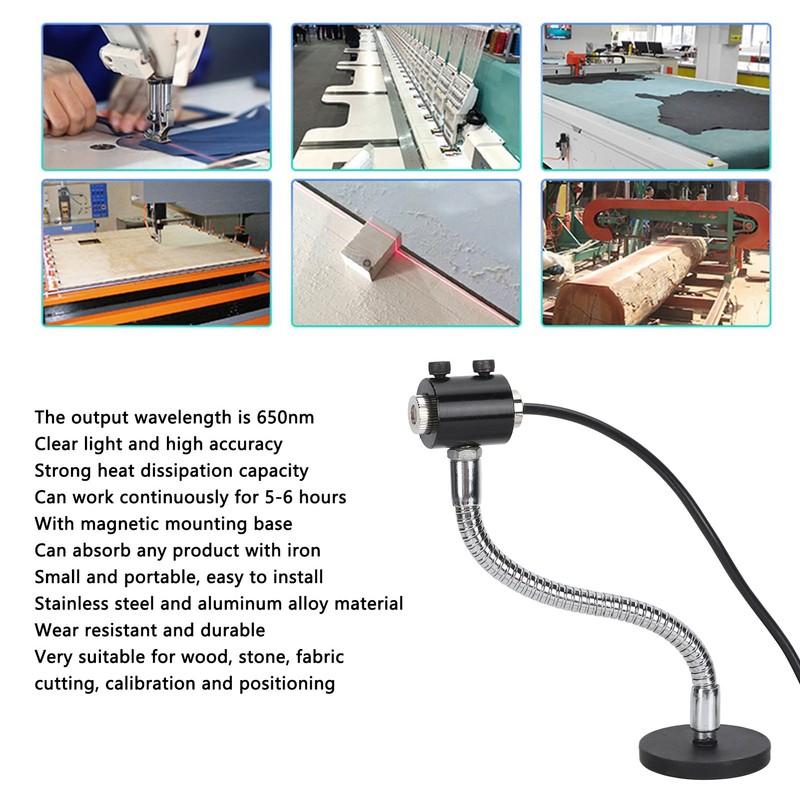 650nm Red Laser Module Infrared Positioning Light Magnetic Flexible Holder