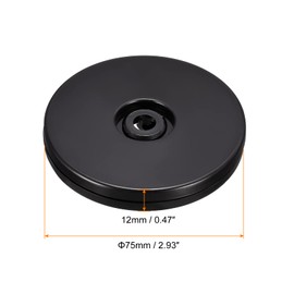 MECCANIXITY 3inch Rotating Swivel Stand with Steel Ball Bearings Lazy Susan Base Turntable for Kitchen Corner Cabinets, Black Pack of 4