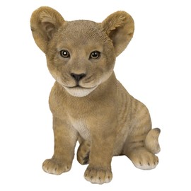 Uvia H15377 Sitting Baby Lion (Small) 7.5 x 4.5 x 7.1 inches (19.1 x 11.5 x 18.1 cm), Doll, Figurine, Figurine, Animal, Garden, Decorative, Realistic, Cute, Lion