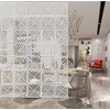 BMIDRUT 12Pcs/Set Hanging Room Divider White DIY Panel Screens Partition