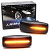iJDMTOY Black-Out Smoked Lens Amber Sequential Blink LED Fender Side
