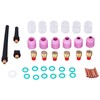 40Pcs TIG Welding Torch Accessories Kit Collet Alumina Nozzle Gas
