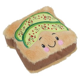 AB Tools Super Soft Plush Dog Avocado On Sourdough Squeaky Toy Birthday Gift Play Toy
