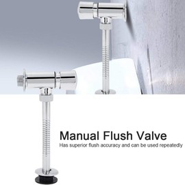 GOTOTOP Urinal Flush Valve Zinc Alloy Flush Valve Wall Mounted Button Urinal Flush Valve Office Hotel Bathroom Toilet Hand Pressing Flushing Tool